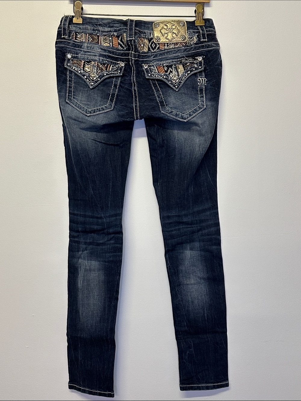 Miss Me Signature skinny phoenix sequins stitch size 27